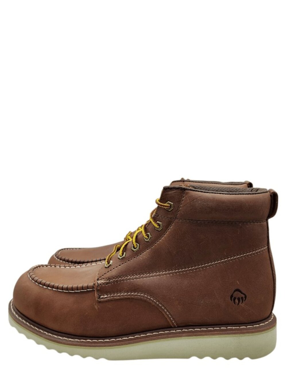 Wolverine Men's Moc‑Toe 6" Work Boot Brown Leather Wedge Sole 6”  Work Boots 13